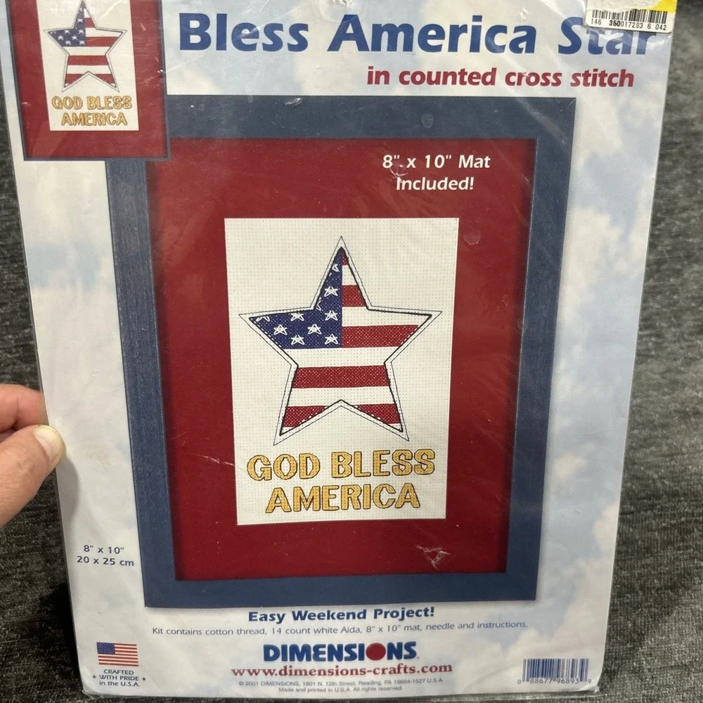 Dimensions Bless America Star Cross Stitch Kit 96893